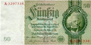 50 Reichsmark
Reichsbanknote Banknote