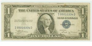 1935B SERIES SILVER CERT. Banknote