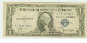 1935C SERIES SILVER CERT. Banknote