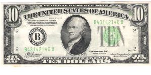 1934A federal reserve Note Banknote