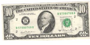 Ney YORk Siganatures Buchanan/Reagan Banknote