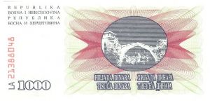 1,000 Dinara

P15 Banknote
