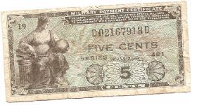 military payment certificate early 50's very good condition. any more info would be of great help. Banknote