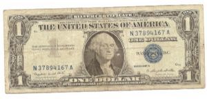 1957A silver certificate buaght for $1.00 Banknote