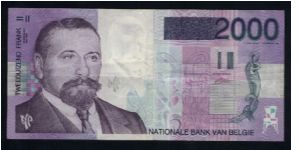 2,000 Francs.

Baron Victor Horta at left on face; flora nad art Nouveau design at left on back.

Pick #151 Banknote