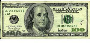 2001 $100 Note(G) U.S.A. Banknote