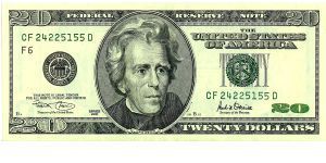 2001 $20 Note(XF) U.S.A. Banknote