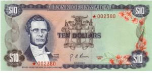 pCS2 SPECIMEN SET $10 *002380 Bank of Jamaica Collector Series Issue. 7500 sets of 4 notes issued in a blue folder with COA. Banknote