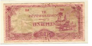 JAPANESE INVASION MONEY -BURMA-
1942-1944
PICK #16 Banknote