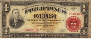PI-89c RARE Philippine Naval Aviator's 1 Peso packet note. Banknote