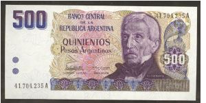 Argentina 500 Pesos 1984 P316 Banknote