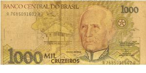 Brazil 1000 Cruzeiros 1991 P231 Banknote