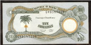 Republic of Biafra (Stae of Nigeria) 10 Shillings 1968 P4 Banknote