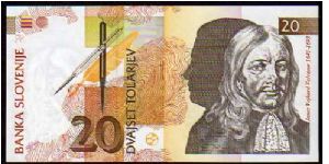 20 Tolarjev
Pk 12 Banknote