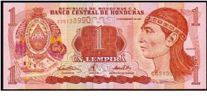 1 Lempira
Pk 84 Banknote