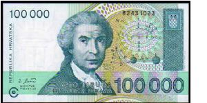 100'000 Dinara
Pk 27 Banknote
