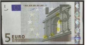Austria €5 (Five Euro) 2002 F003E4. Banknote