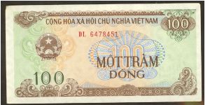 Vietnam 100 Dong 1991 P105. Banknote