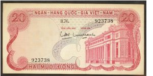 South Vietnam 20 Dong 1969 P24 Banknote