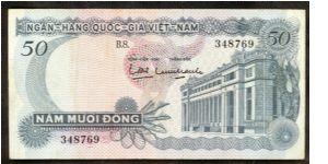 South Vietnam 50 Dong 1969 P25. Banknote
