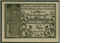 Germany Notgeld Tegernsee 10Pf 1921 L1281. Banknote