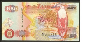Zambia 50 Kwacha 2007 PNEW. Banknote