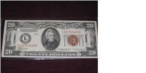 1934 $20 Hawaii silver certificate (FR 2304) Banknote