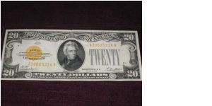 $20 gold certificate, gem condition (FR 2402) Banknote