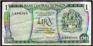1 Lira
Pk 31b

(L.1967) Banknote