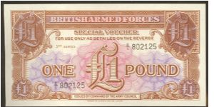GB 1 Pound 1956 P29 Series 3. Banknote