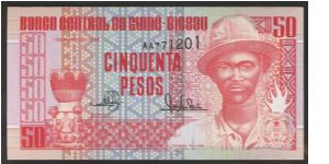 Guinea Bissau 50 Pesos 1990 P10. Banknote