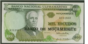 Mozambique 1000 Escudo 1972 P119. Banknote