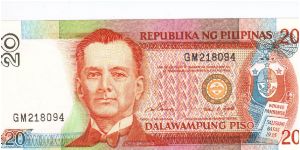 PI-182b Philippine 20 Pesos note. Banknote