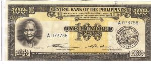 English Series 100 Pesos note. Banknote