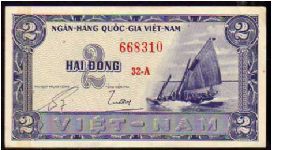 (Vietnam - South)

2 Dong
Pk 12 Banknote