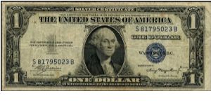 Series 1935A $1 Silver Certificate.  Serial: S81795023B Banknote