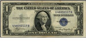 Series 1935A $1 Silver Certificate.  Serial: U46052117B Banknote
