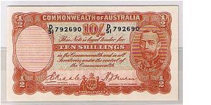 RESERVE BANK OF AUSTRALIA--THE 10/- Banknote