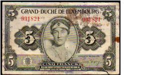 5 Francs
Pk 43a Banknote