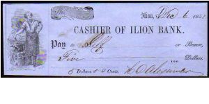*CHEQUE*
__________________

50 Dollars

Pk NL
==================
U.S Ilion Bank New York.
Civil War Era
================== Banknote