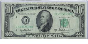 1950 B $10 CLEVELAND FRN Banknote