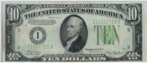 1934 A $10 MINNEAPOLIS FRN MULE NOTE Banknote
