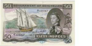 GOVERNMENT OF SEYCHELLES-
 50 RUPEES THE SEX NOTE Banknote