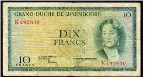 10 Francs
Pk 48 Banknote