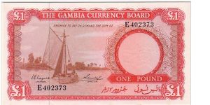 GAMBIA CURRENCY BOARD=
 ONE POUND Banknote