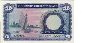 THE GAMBIA CURRENCY BOARD-
  5 POUNDS Banknote