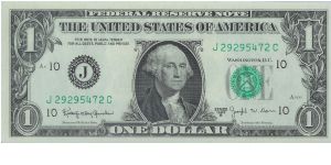 1963 B $1 KANSAS BARR NOTE

#1 OF 2 CONSECUTIVE

(SUPER CRISP) Banknote