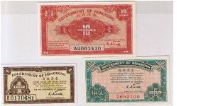 GOVERNMENT OF H.K.-
 10CENTS,1CENTS AND 5 CENTS-COLLECTOR ITEMS NOW IN UNC Banknote