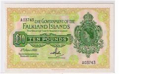 FALKLAND ISLANDS
 10 POUNDS Banknote