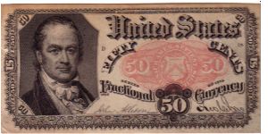 FR# 1381, The Bob Hope fractional, 50 Cent, Fifth Issue. Banknote